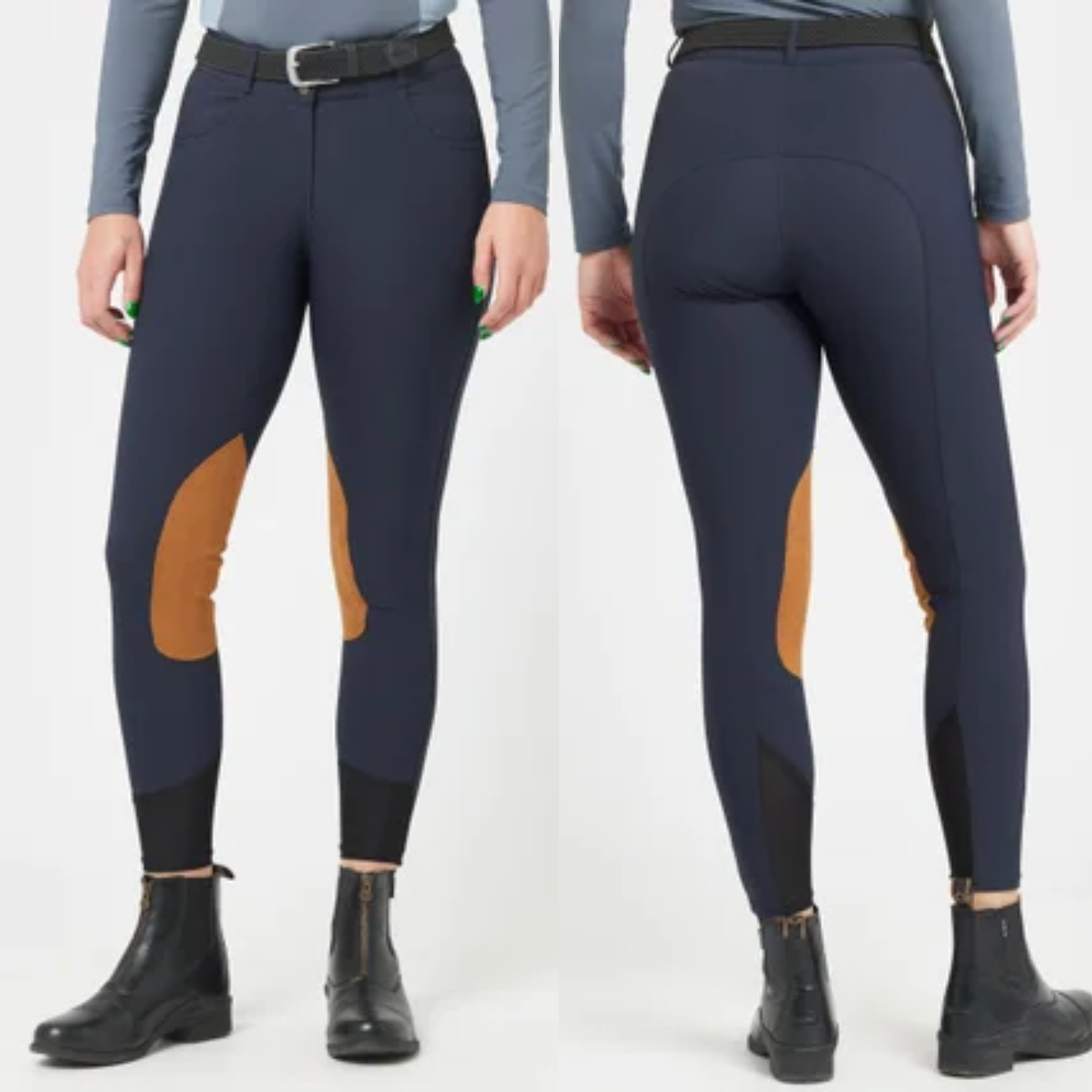 Royal Highness Meryl Active Knee Patch Breech, Navy