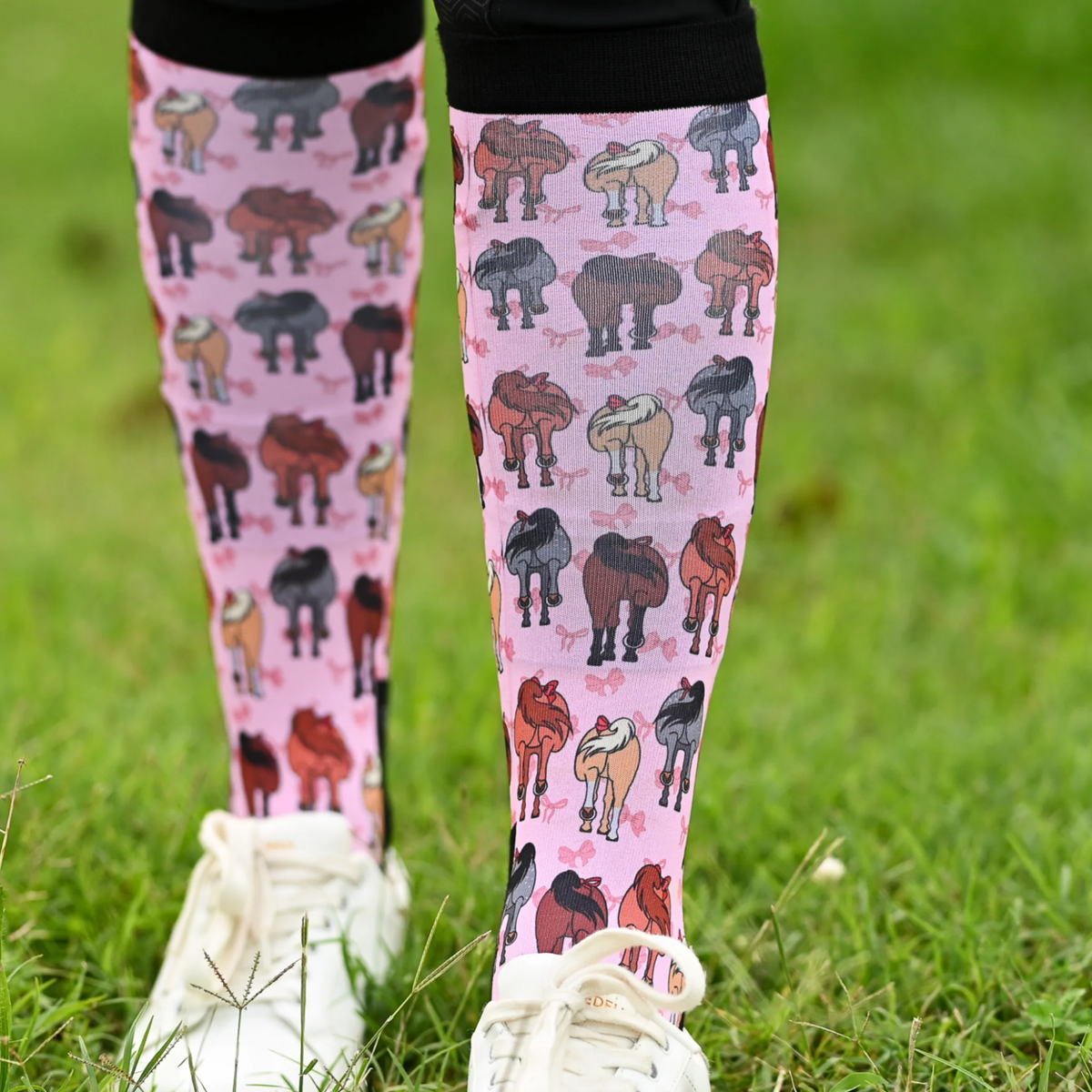 Dreamers &amp; Schemers Red Ribbon Girlies Pair &amp; A Spare Boot Socks
