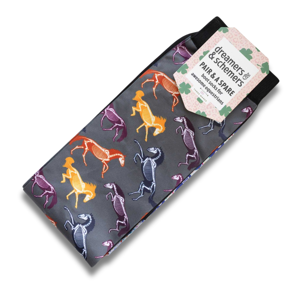 Dreamers &amp; Schemers The Pony Island Horse Skeletons Pair &amp; A Spare Boot Socks