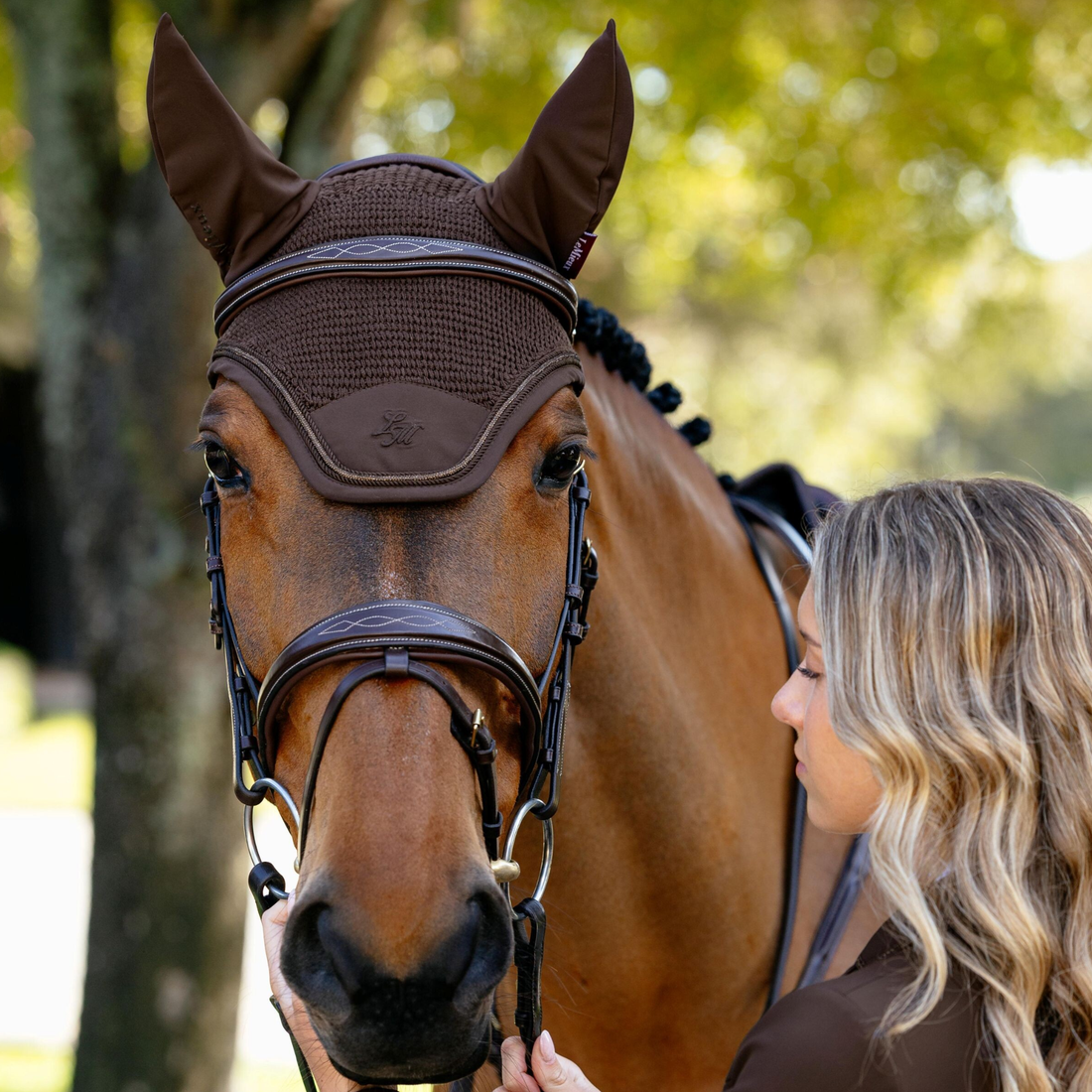 LeMieux Brilliance Ear Bonnet, Espresso