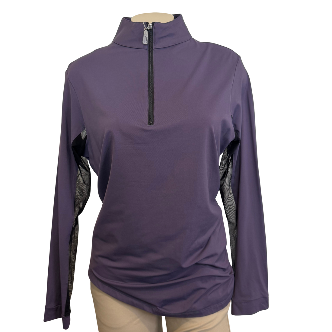 Tailored Sportsman IceFil Zip Shirt, Purple Heart with Black Zipper