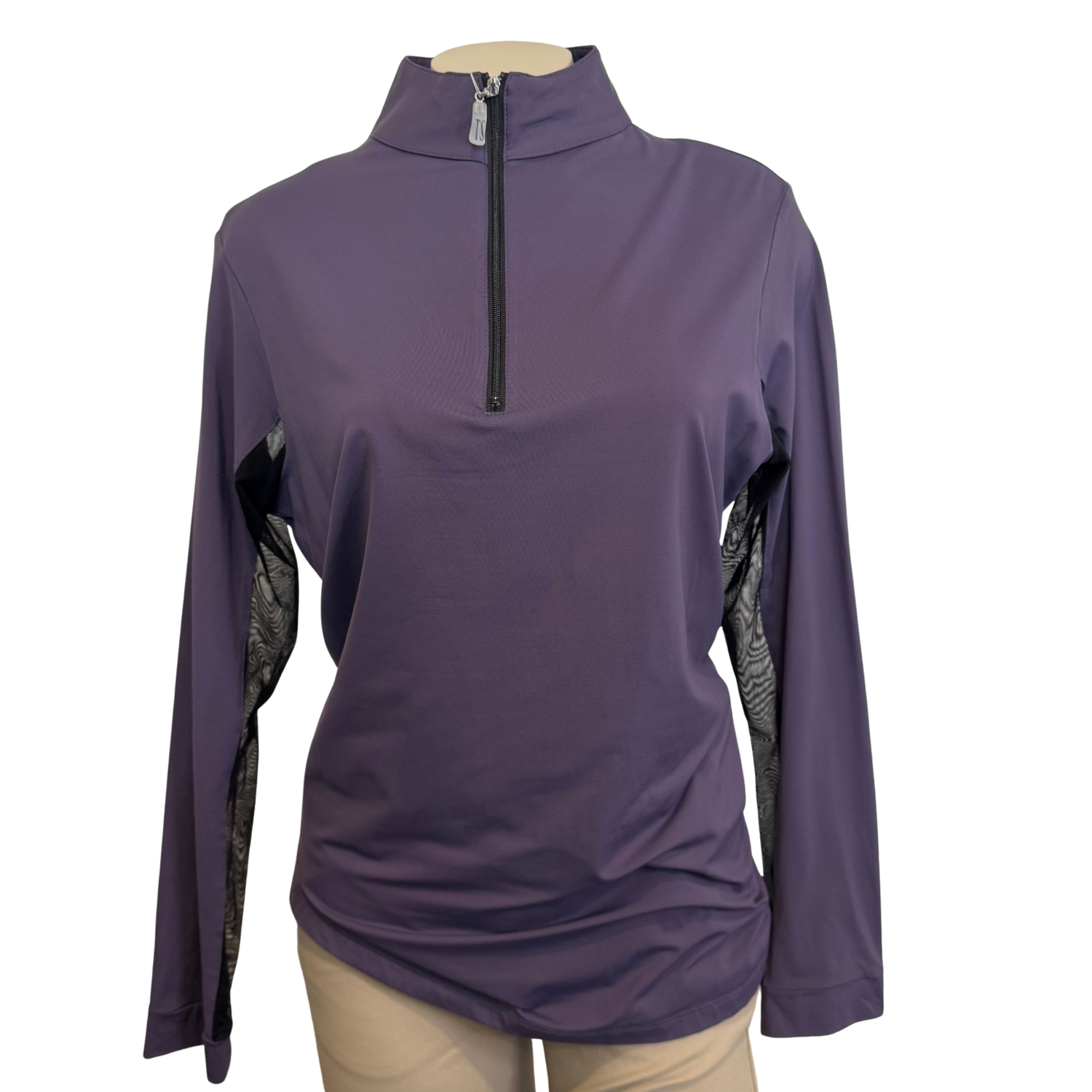 Tailored Sportsman IceFil Zip Shirt, Purple Heart with Black Zipper