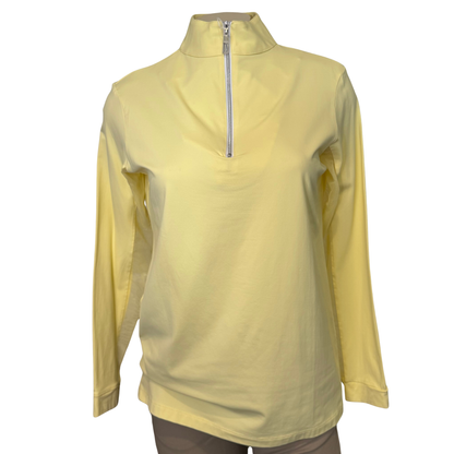 Tailored Sportsman IceFil Zip Shirt, Like Butter with Silver Zipper