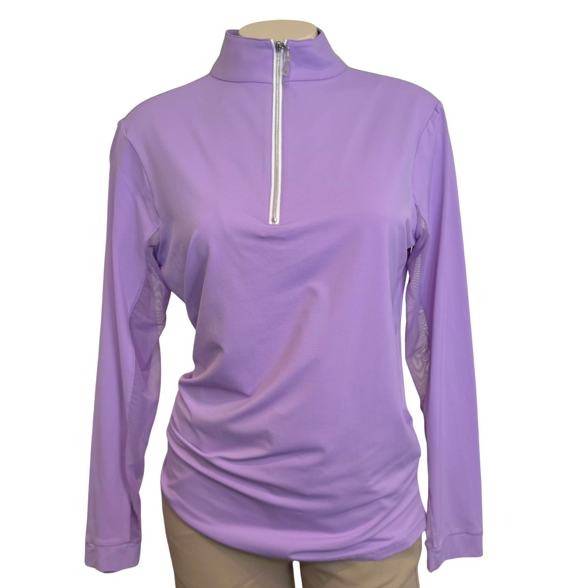 Tailored Sportsman IceFil Zip Shirt, Orchid with Silver Zip
