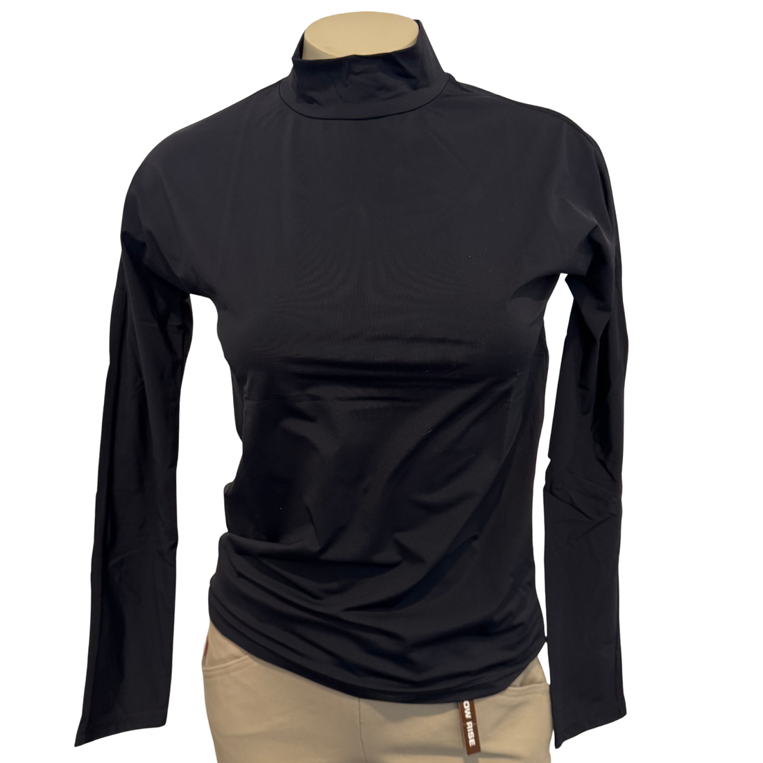 Tailored Sportsman ICEFIL Long Sleeve Mock Neck Sunshirt, Black