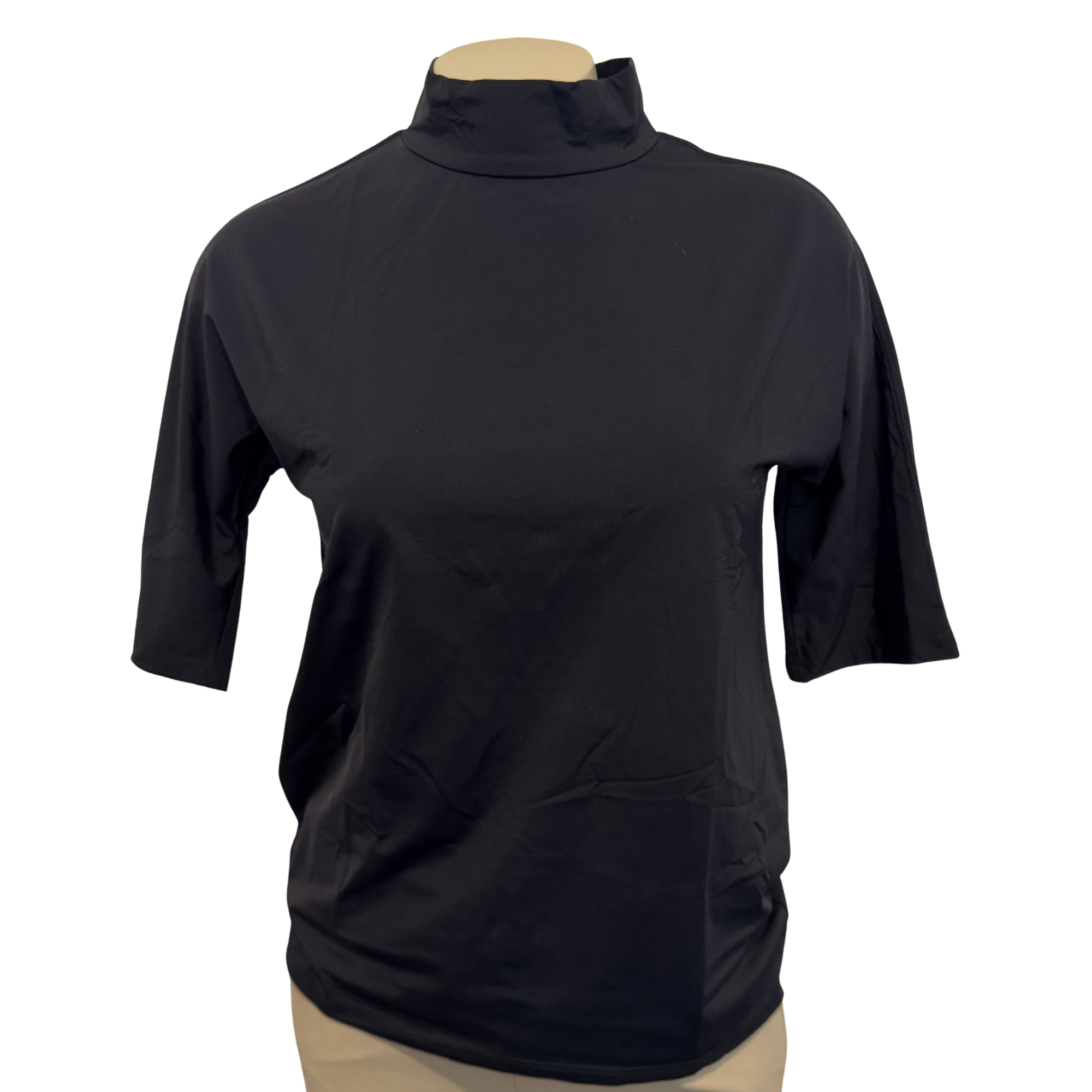 Tailored Sportsman ICEFIL Mock Neck Sunshirt, Black