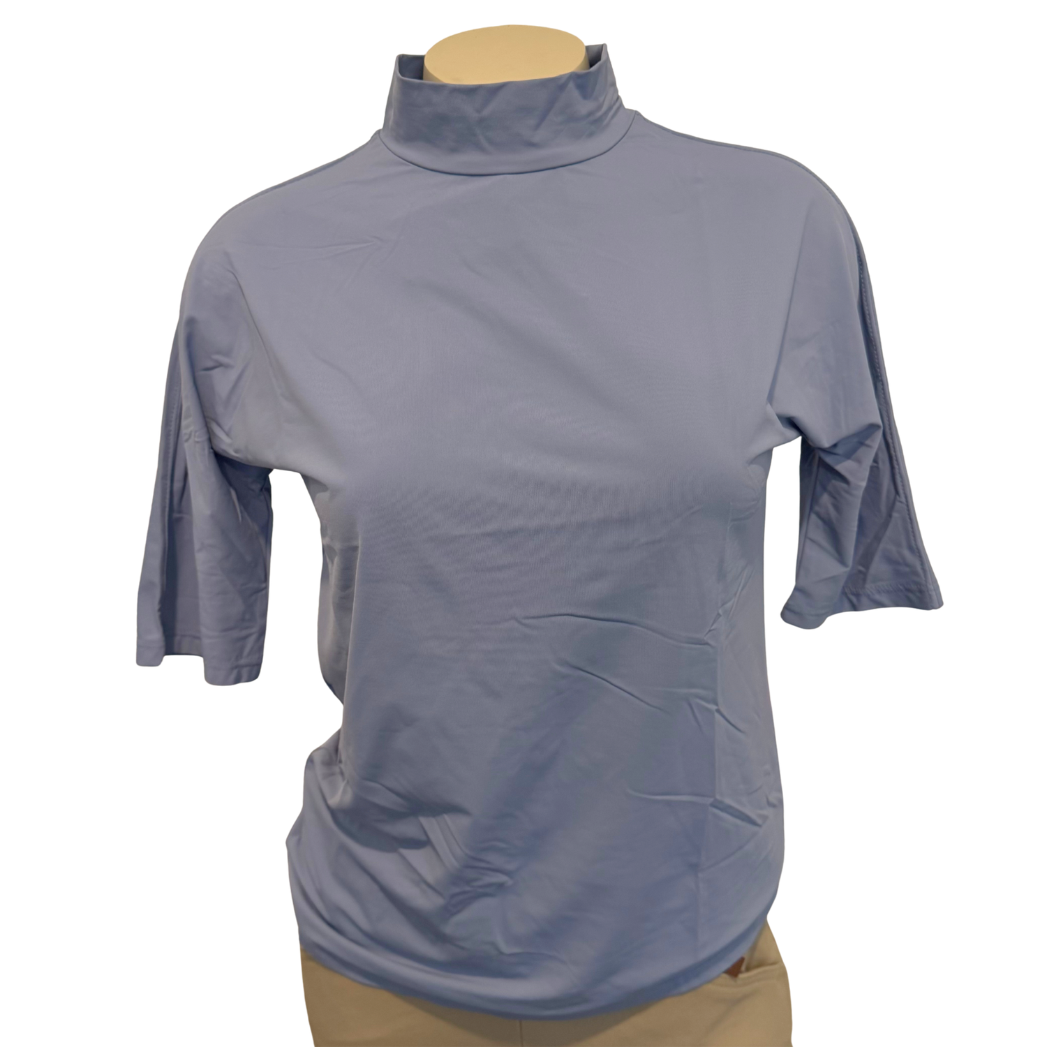 Tailored Sportsman ICEFIL Mock Neck Sunshirt, Cornflower