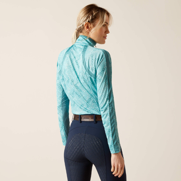 Ariat Sunstopper 3.0 1/4 Baselayer, Marine Blue Bits