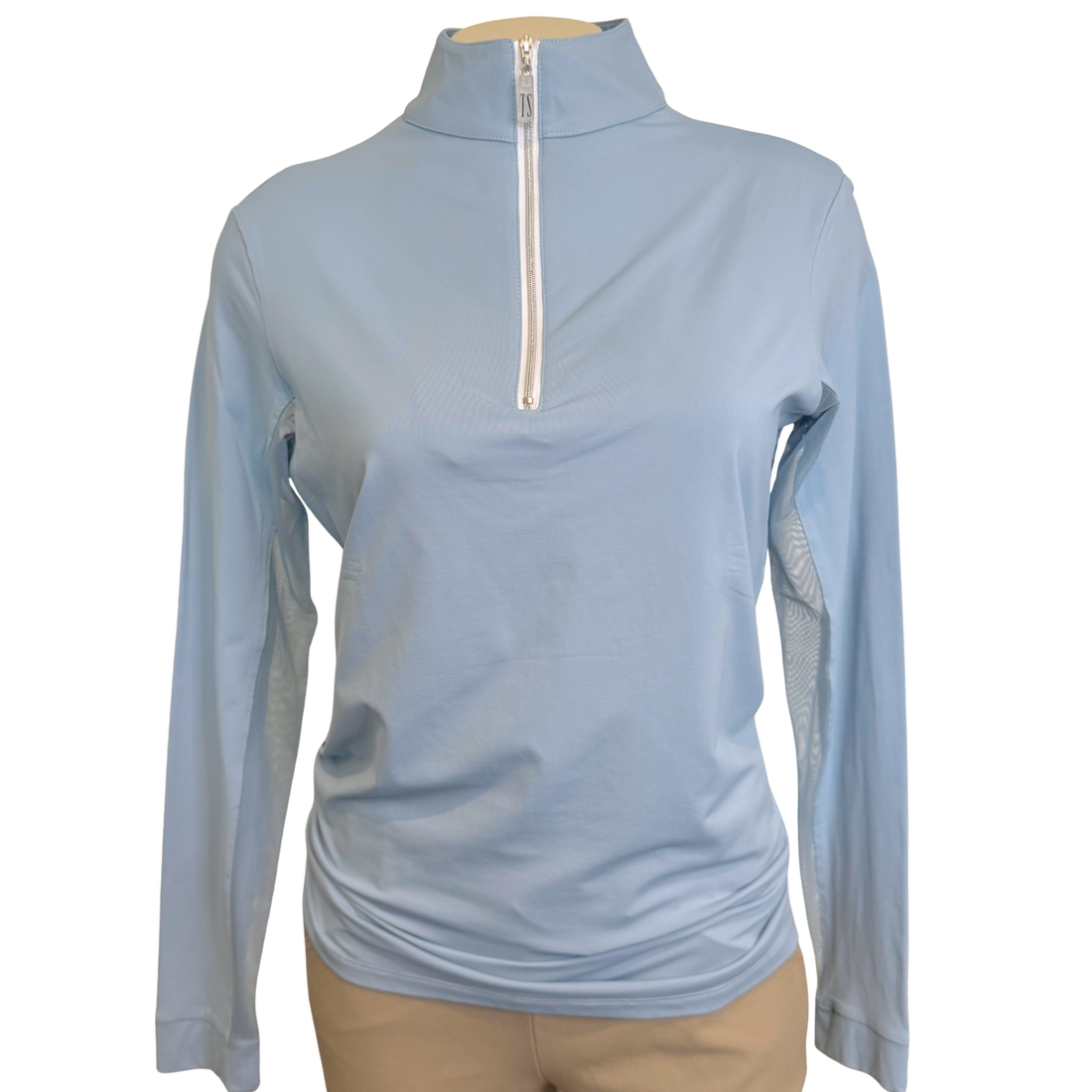 Tailored Sportsmans IceFil Zip Shirt, Blu Me Away with Silver Zip