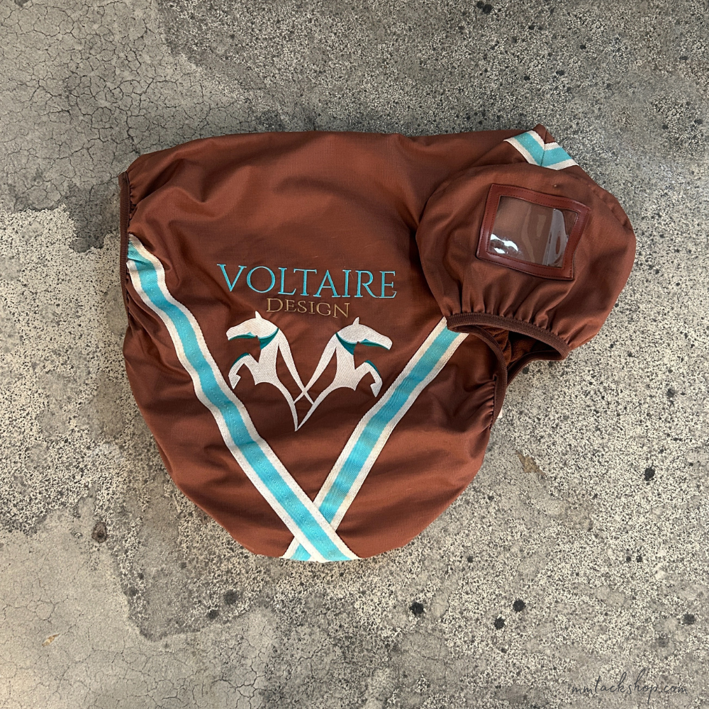 Image of 17.5&quot; used Voltaire Palm Beach jump saddle cover. 