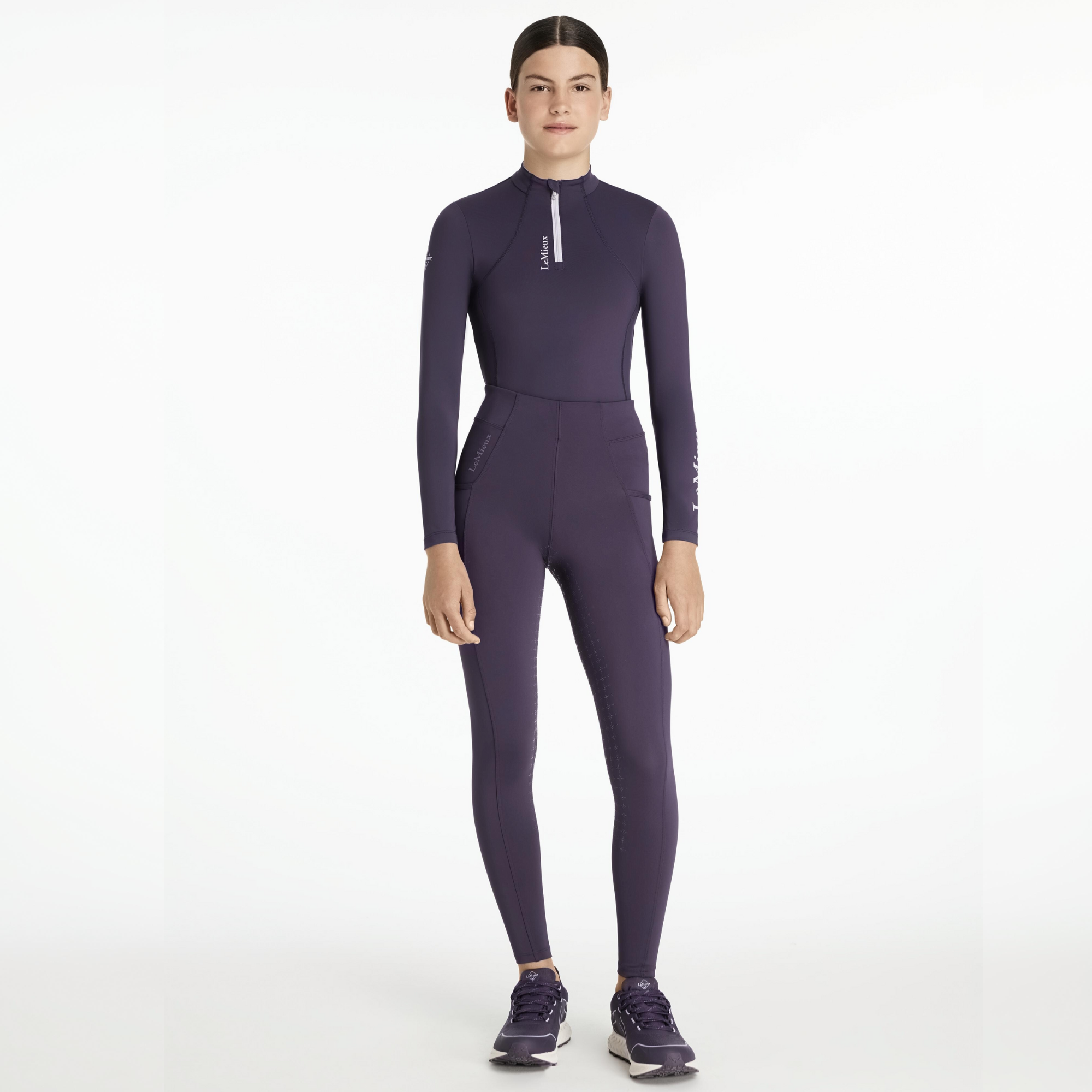 LeMieux Young Rider Orla Pull On Tights, Juniper