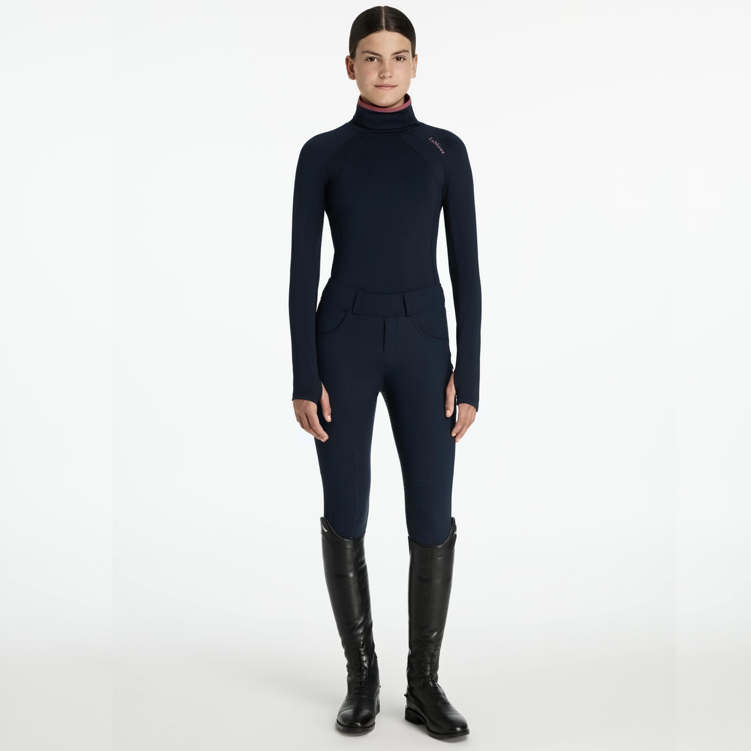 LeMieux Young Rider Savannah Snood Base Layer, Navy