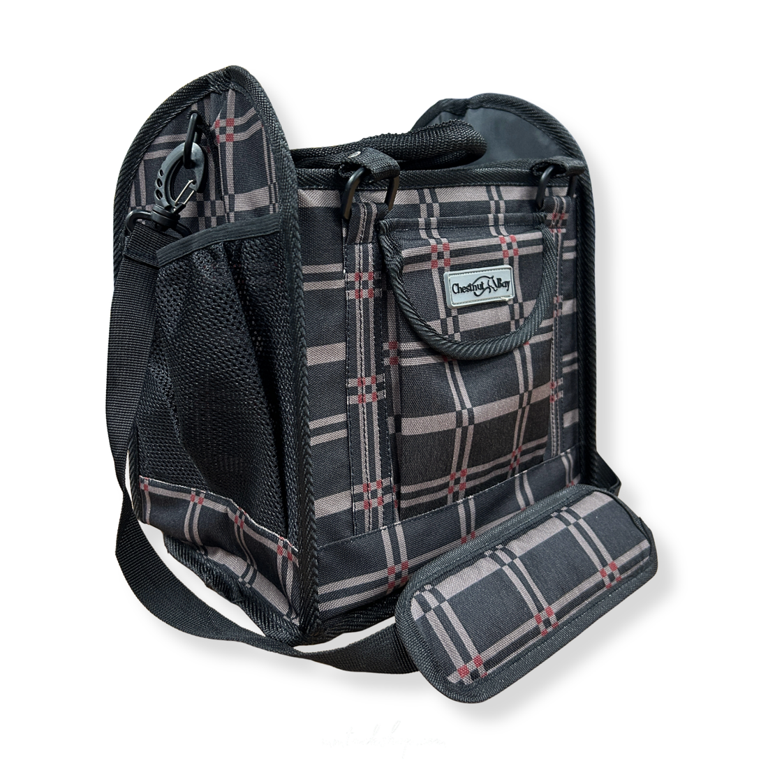 Chestnut Bay Small Collapsible Grooming Tote, Riverton Plaid