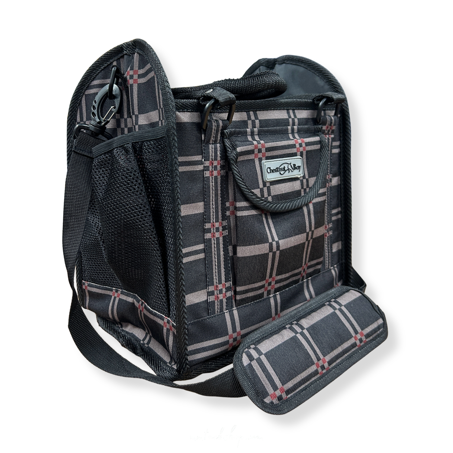 Chestnut Bay Small Collapsible Grooming Tote, Riverton Plaid