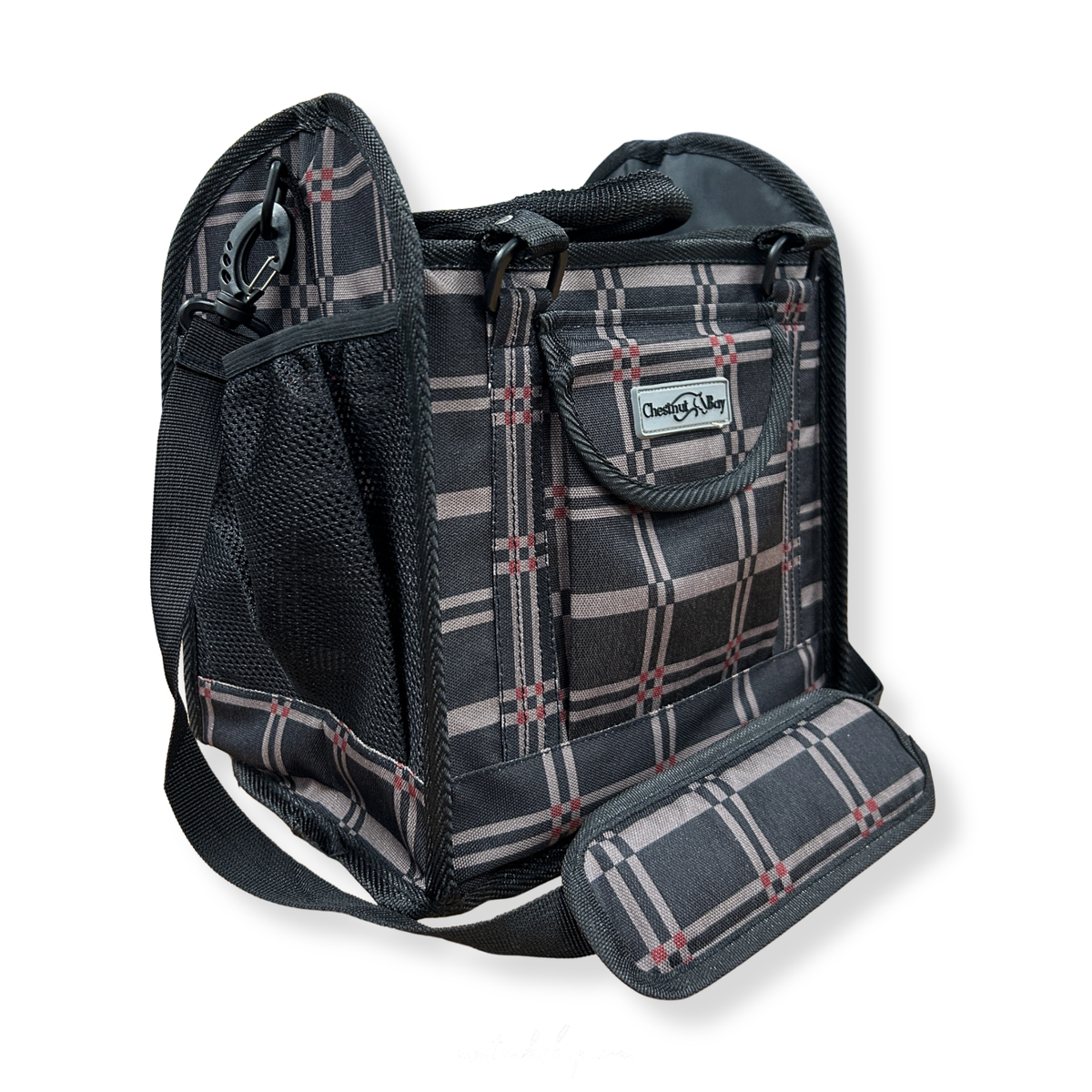 Chestnut Bay Small Collapsible Grooming Tote, Riverton Plaid