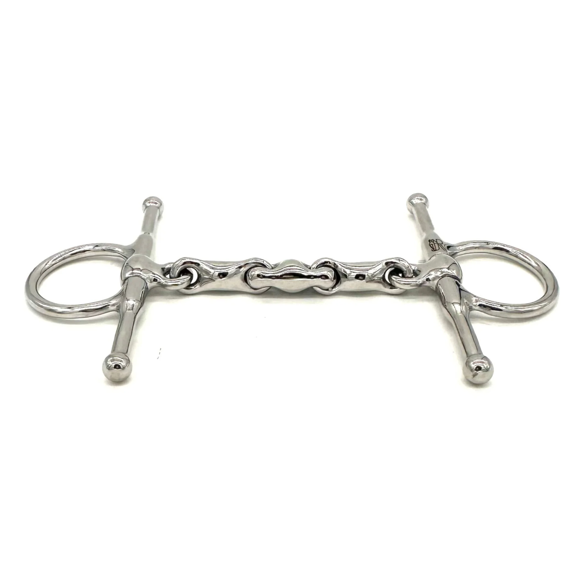 Side view of an AJR Sport Pony Locking Waterford D Bit on a white background. 
