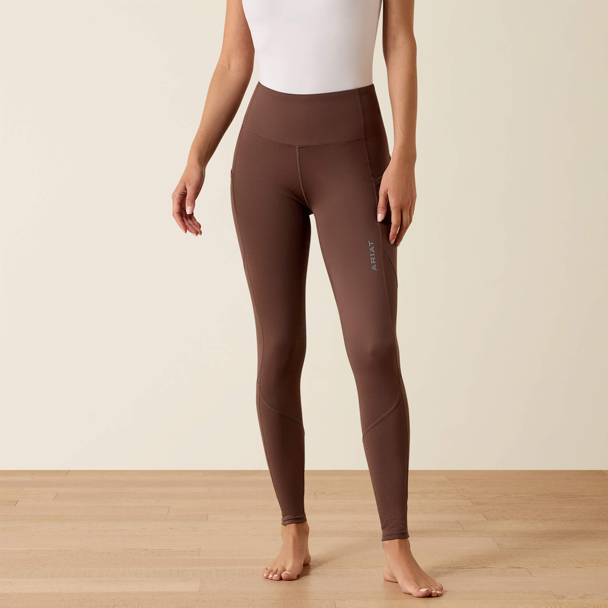 Ariat Breathe Eos Half Grip Tight, Pommel Brown