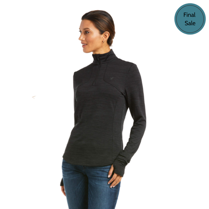 Ariat Gridwork 1/4 Zip Baselayer, Black