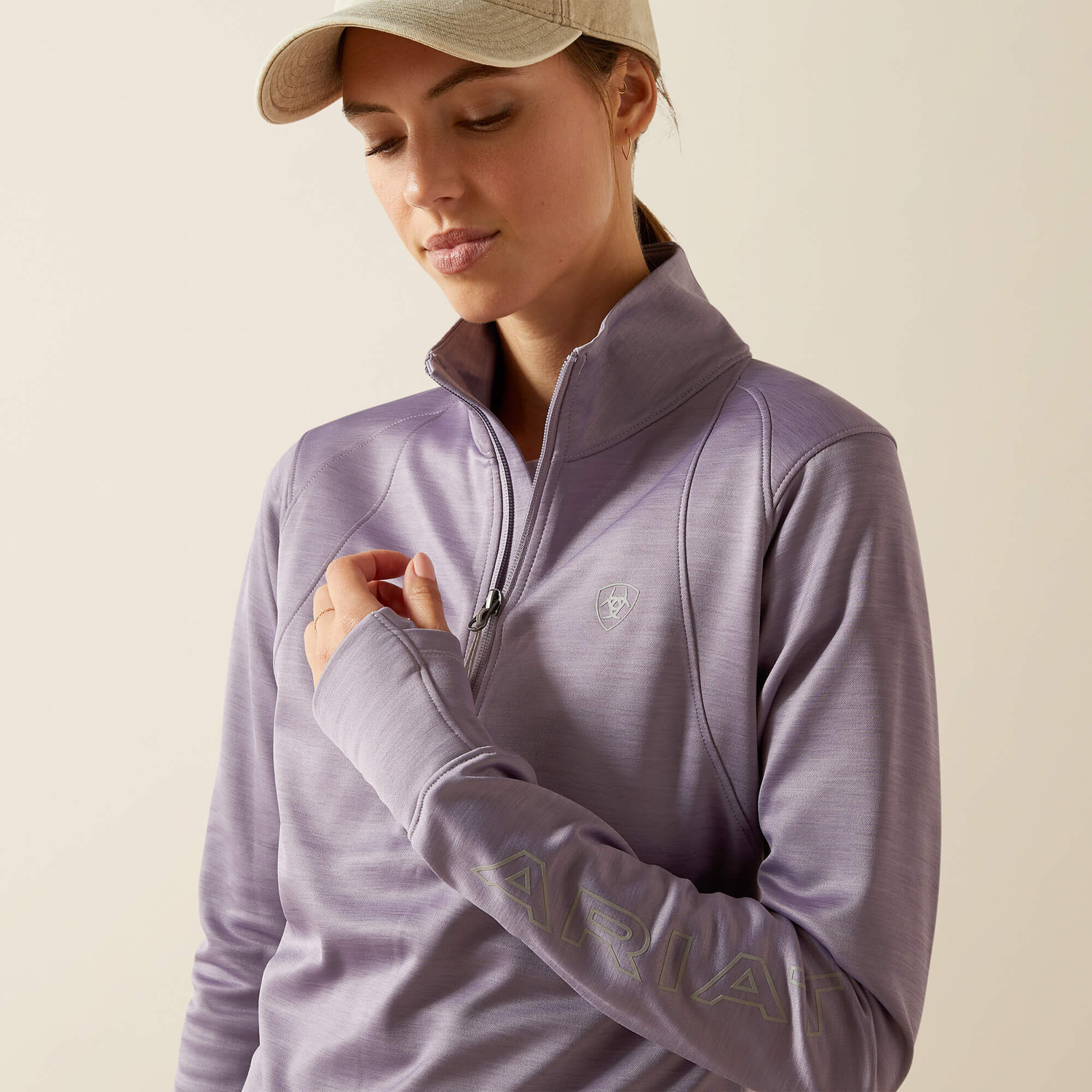 Ariat Team EQ 1/2 Zip Pullover, Purple Ash