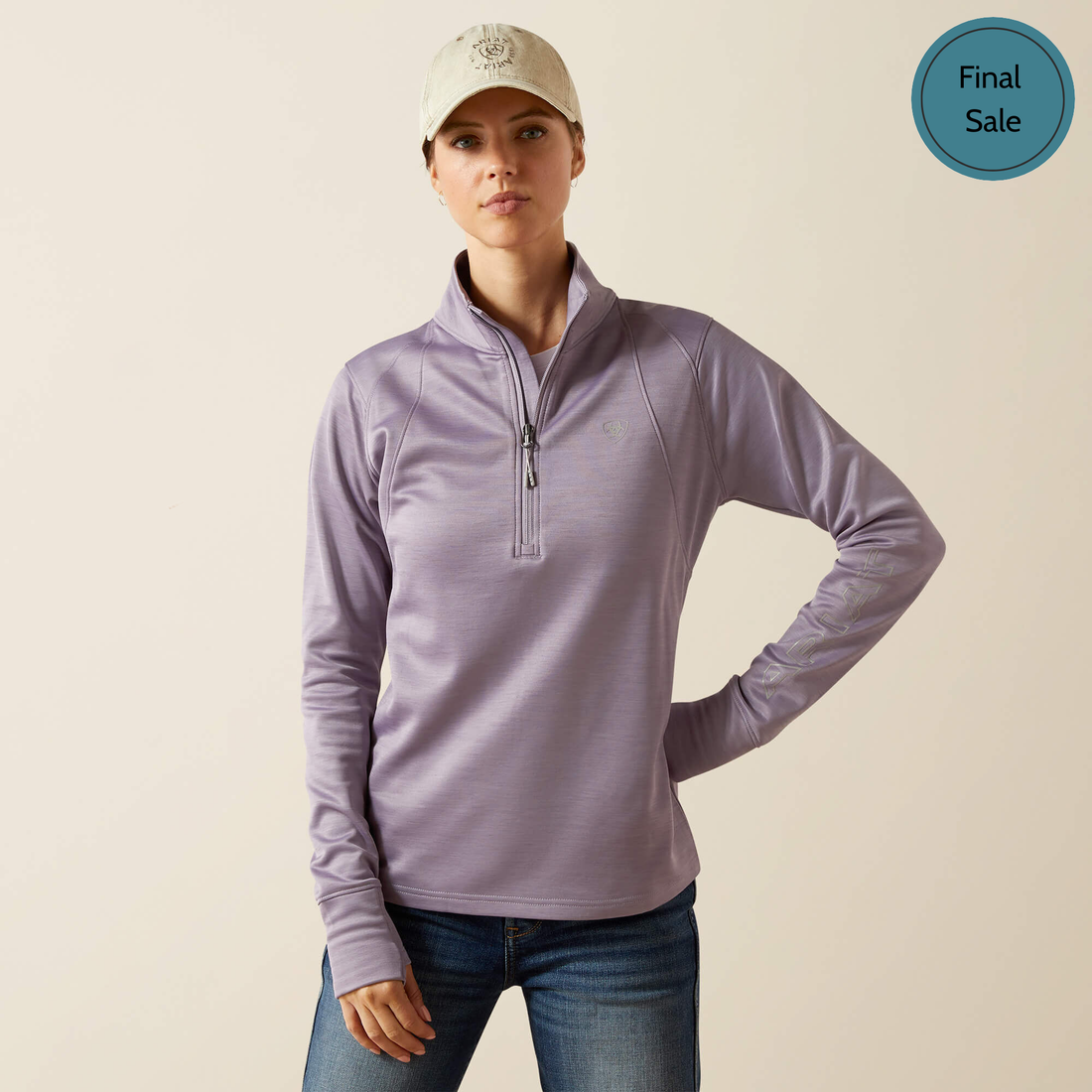 Ariat Team EQ 1/2 Zip Pullover, Purple Ash