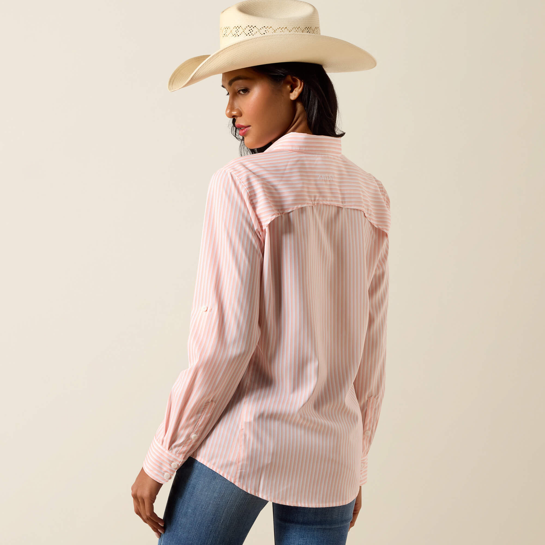 Ariat VentTEK Shirt, Peach Stripe