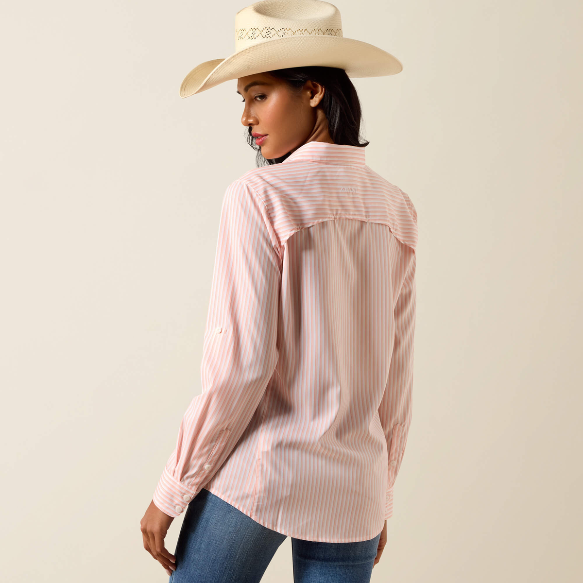 Ariat VentTEK Shirt, Peach Stripe