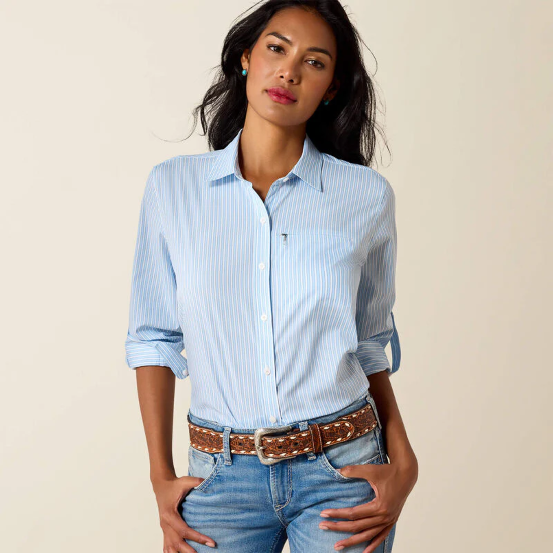 Ariat VentTEK Shirt, Nantucket Breeze Railroad Stripe