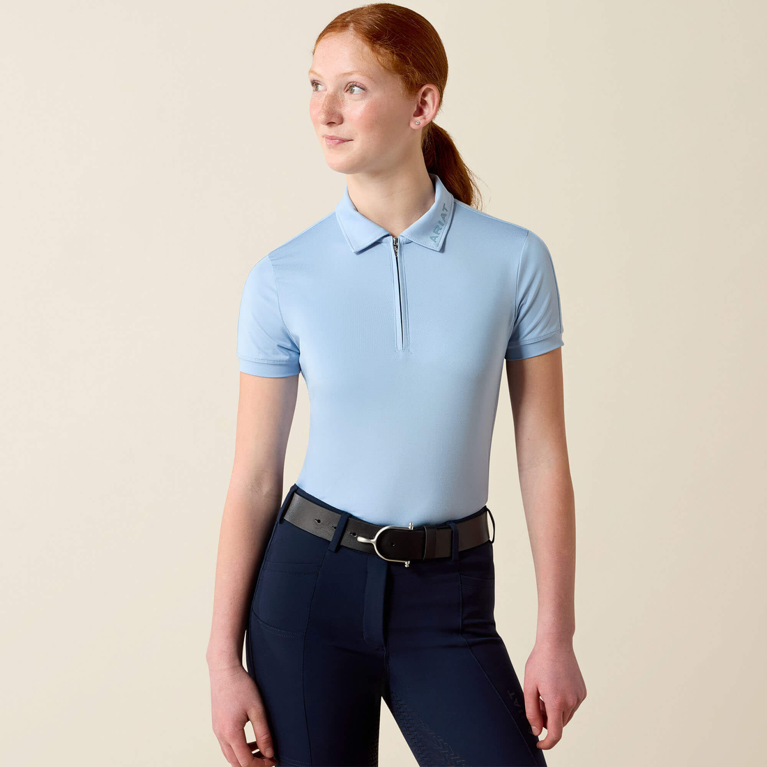 Ariat Youth Bandera 1/4 Zip Polo, St. Tropez