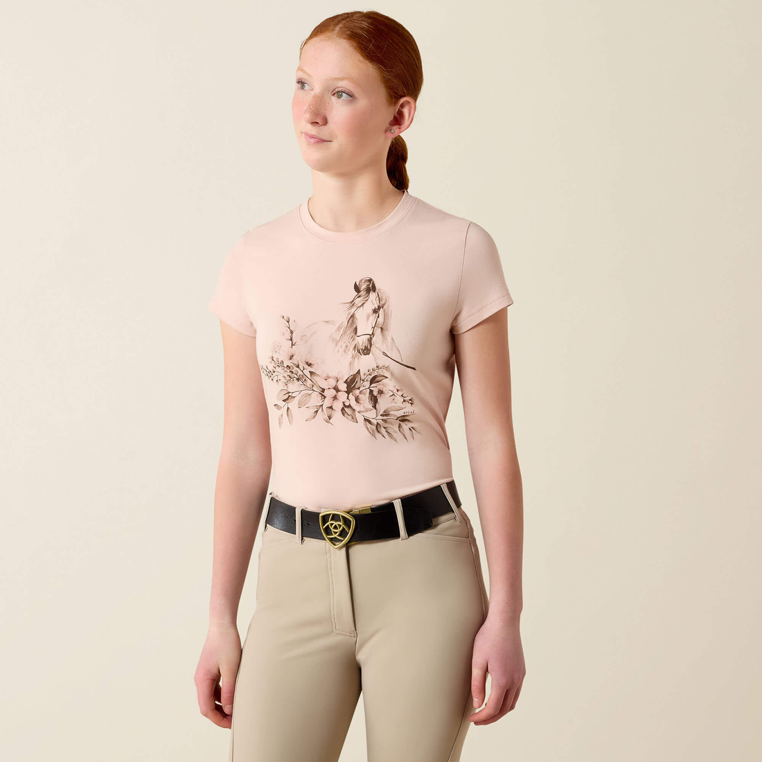 Ariat Youth Ethereal Equine T-Shirt, Sepia Rose
