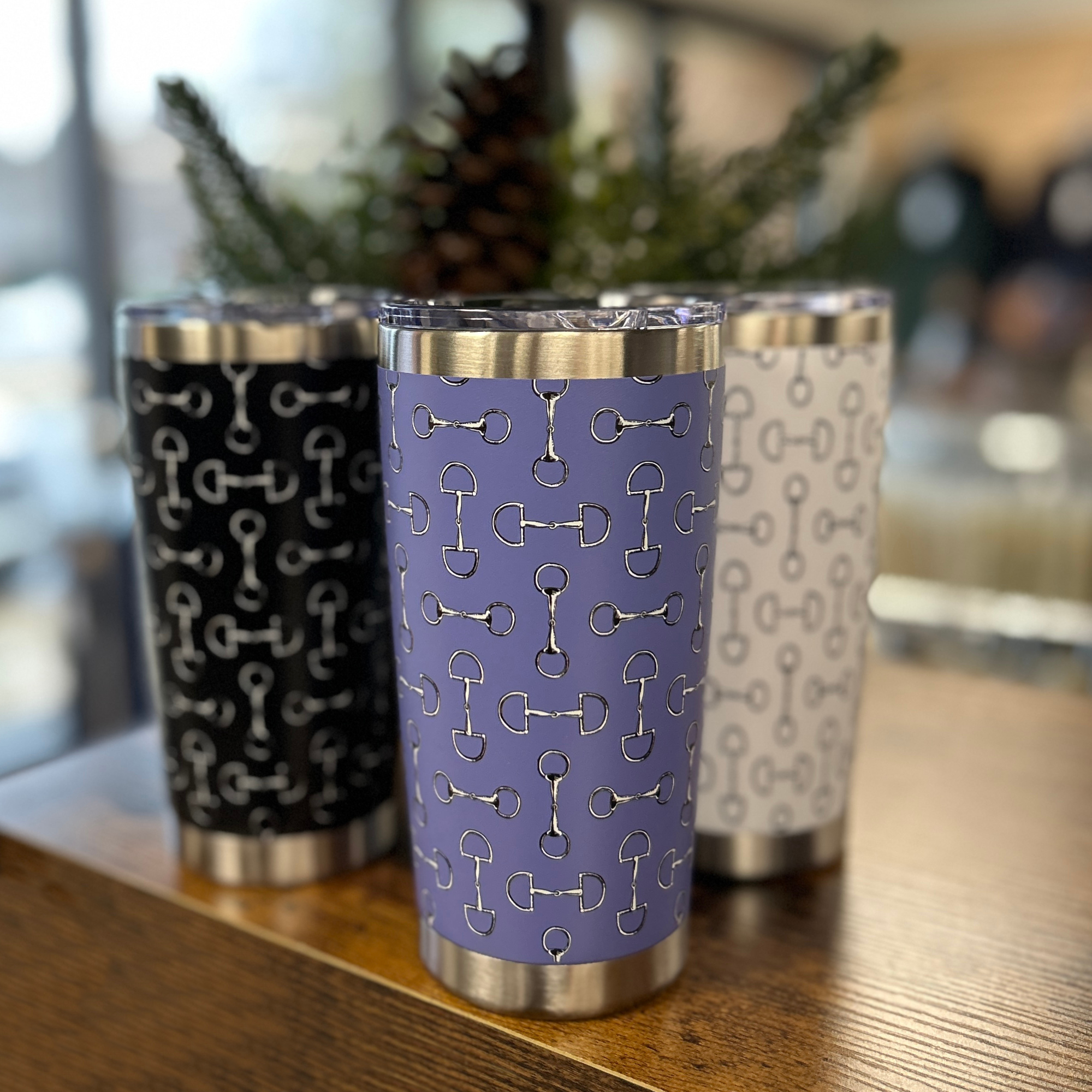 AWST &quot;Lila Vintage Snaffle Bit&quot; Stainless Steel Tumbler, 20oz