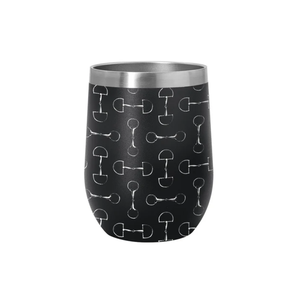 AWST "Lila Vintage Snaffle Bit" Stainless Steel Wine Tumbler 12 oz