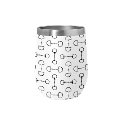 AWST &quot;Lila Vintage Snaffle Bit&quot; Stainless Steel Wine Tumbler 12 oz