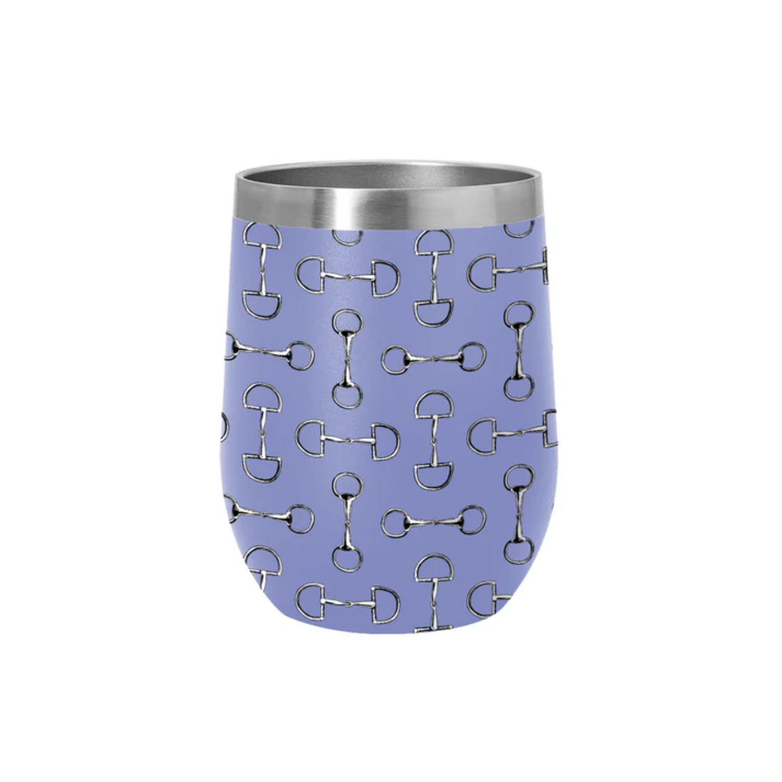 AWST "Lila Vintage Snaffle Bit" Stainless Steel Wine Tumbler 12 oz