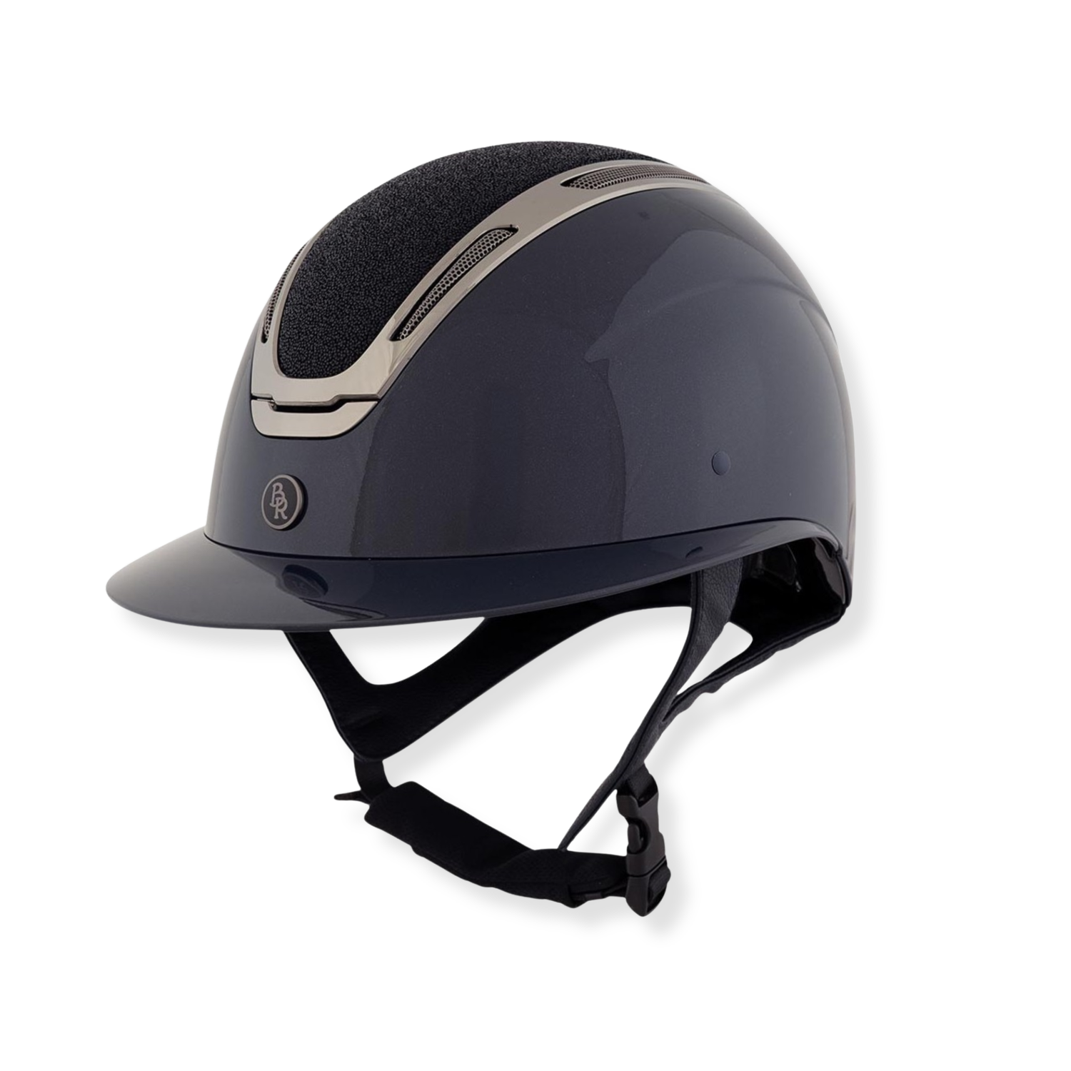BR Equestrian Zeta Sparkling Helmet, Navy Gunmetal