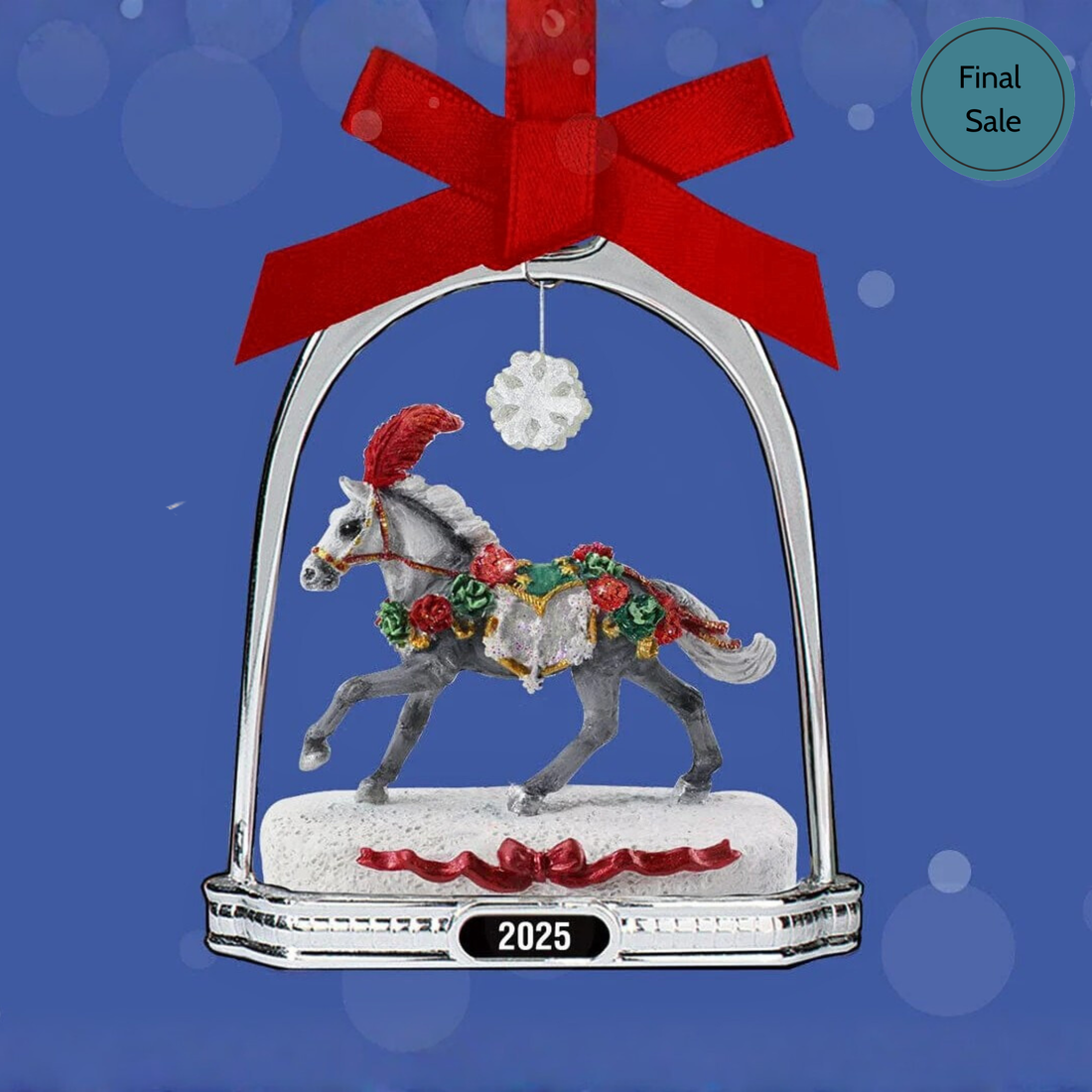 Breyer 2025 "Christmas in Bloom" Stirrup Ornament