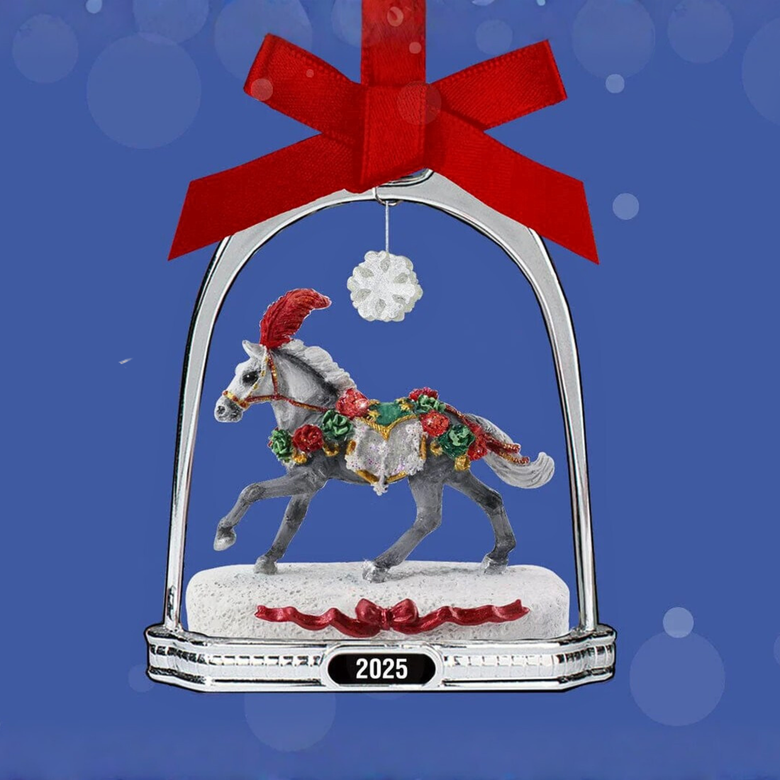 Breyer 2025 "Christmas in Bloom" Stirrup Ornament