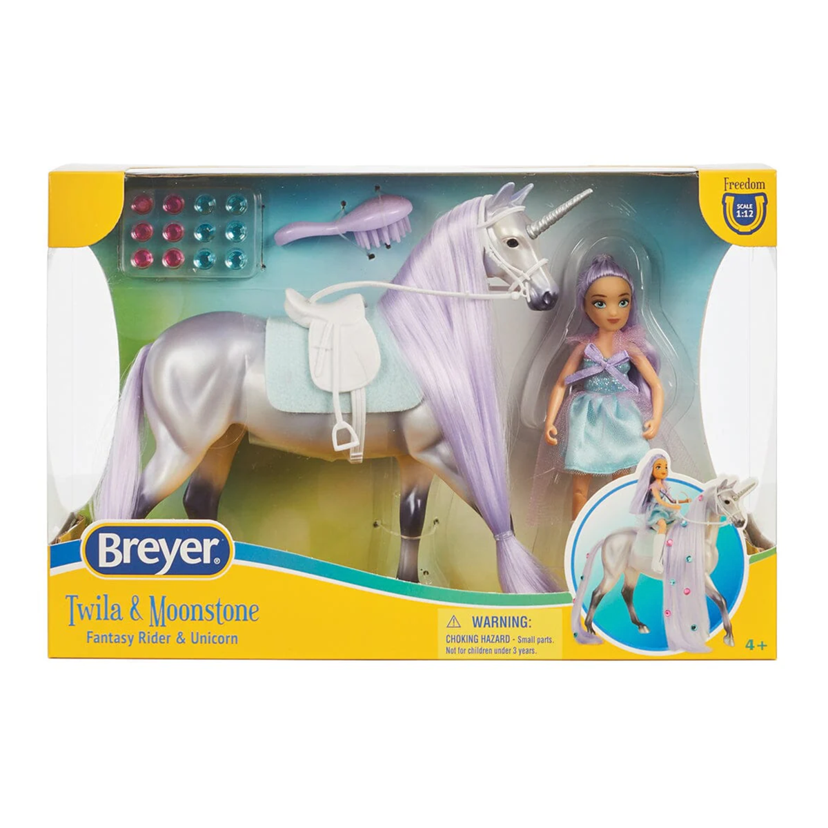 Breyer Freedom Series Twila &amp; Moonstone, Magical Unicorn &amp; Rider