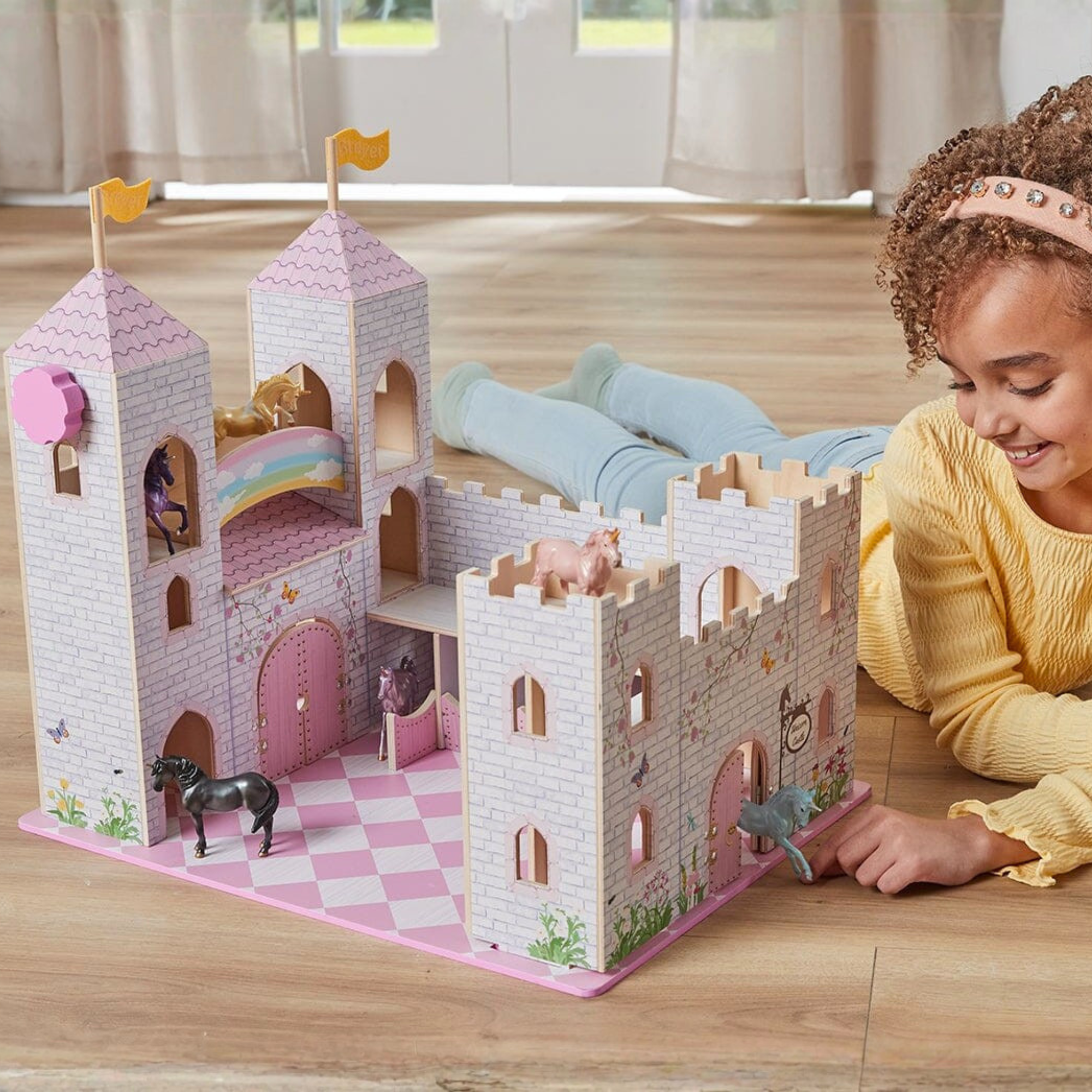 Breyer Stablemates Unicorn Magic Deluxe Wood Castle