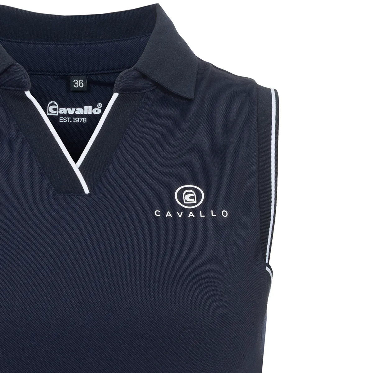 Cavallo CavalBua Sleeveless Polo Shirt, Dark Blue