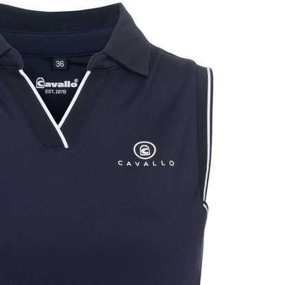 Cavallo CavalBua Sleeveless Polo Shirt, Dark Blue
