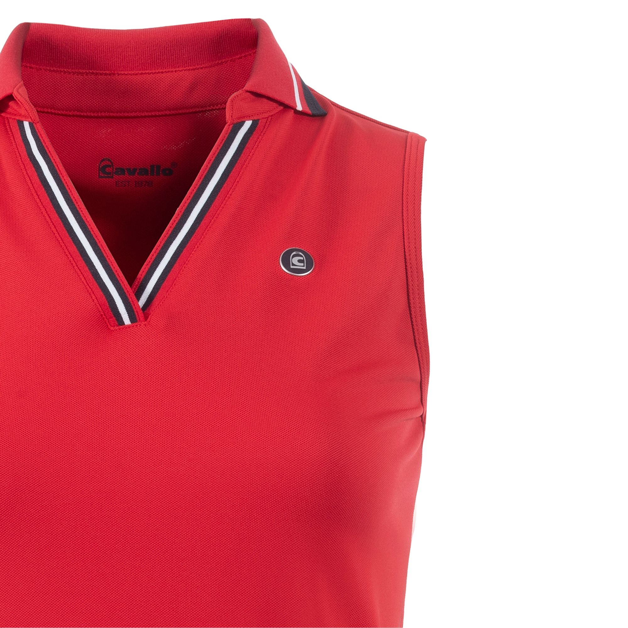 Cavallo CavalNessa Sleeveless Polo Shirt, Ruby