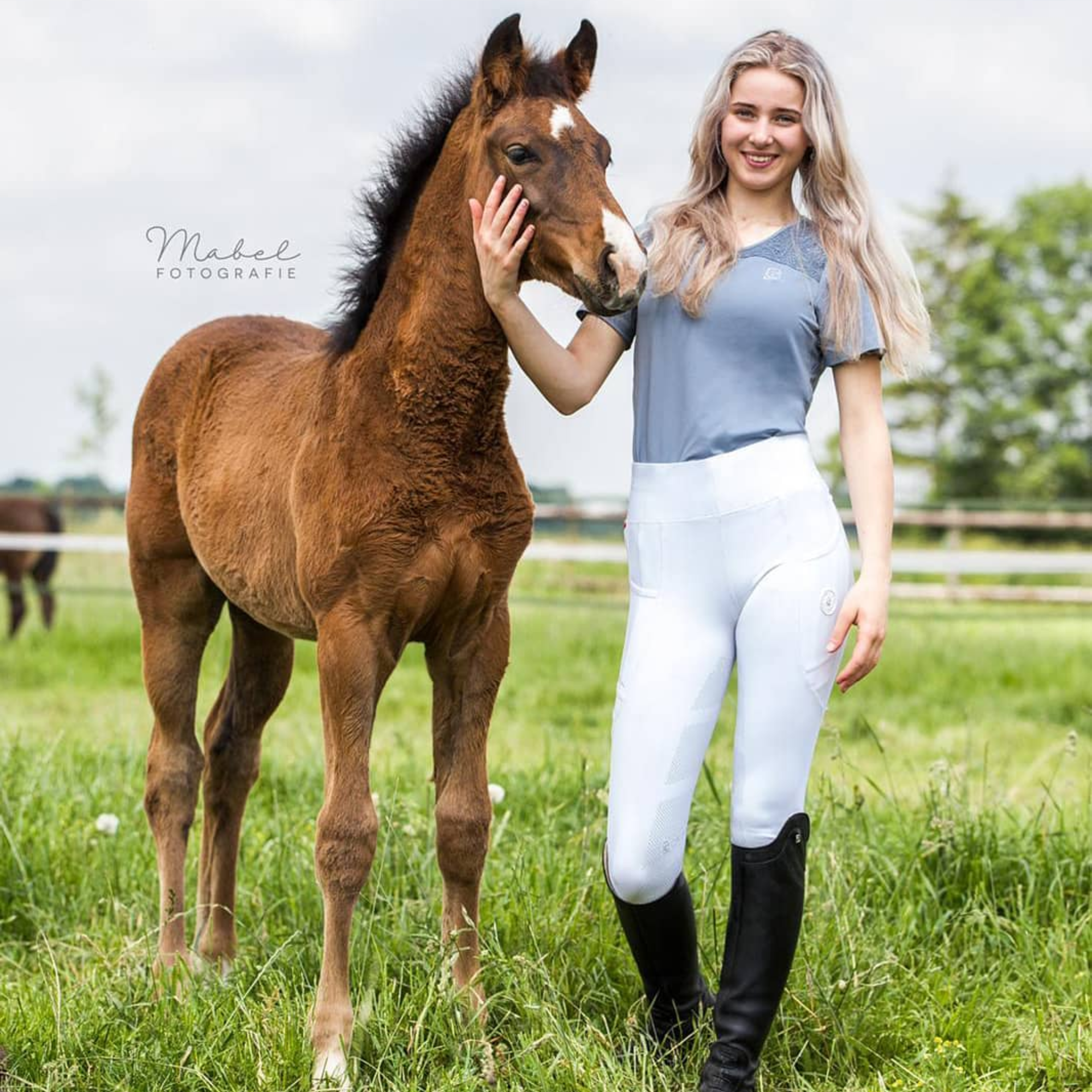 Cavallo Lin Grip Youth Riding Leggings, White