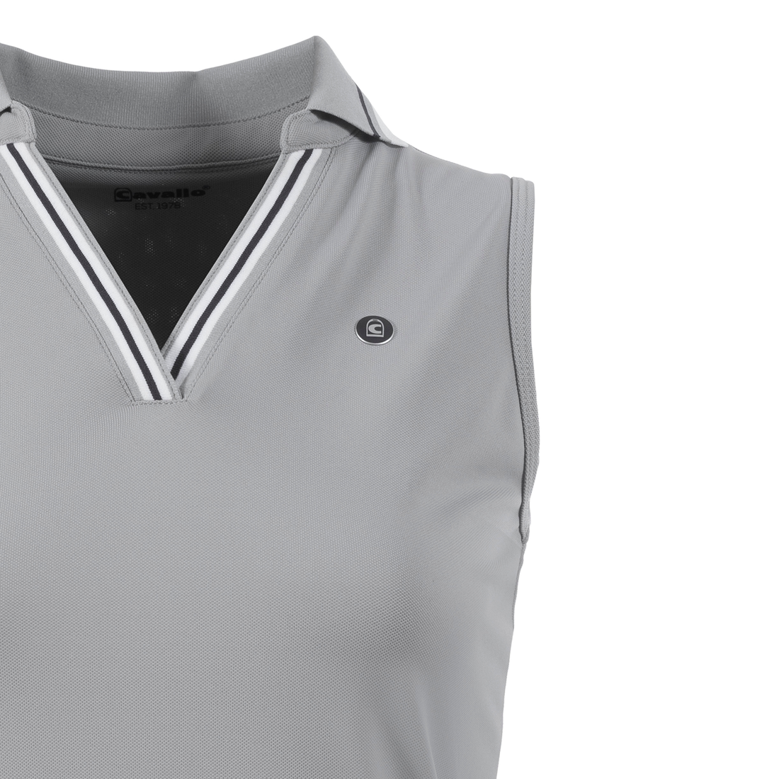 Cavallo CavalNessa Sleeveless Polo Shirt, Silver Grey