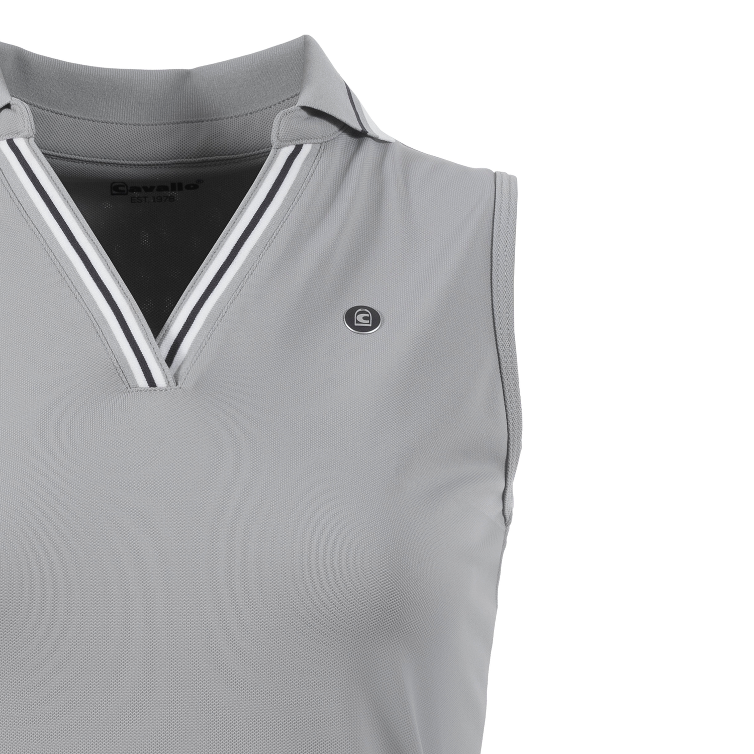 Cavallo CavalNessa Sleeveless Polo Shirt, Silver Grey