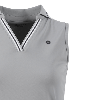 Cavallo CavalNessa Sleeveless Polo Shirt, Silver Grey