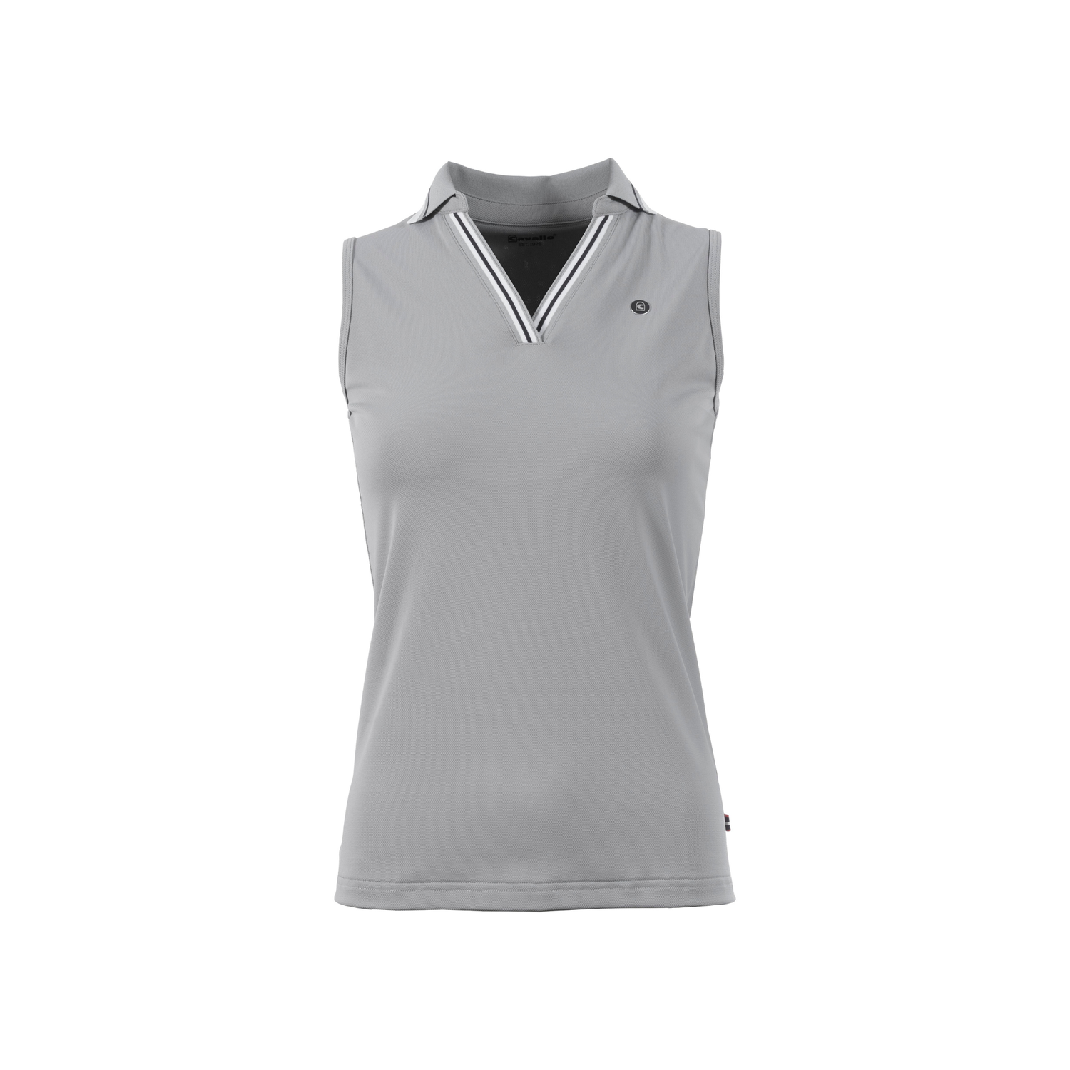 Cavallo CavalNessa Sleeveless Polo Shirt, Silver Grey