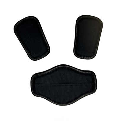 Replacement black leather pads on correct connect short girth.