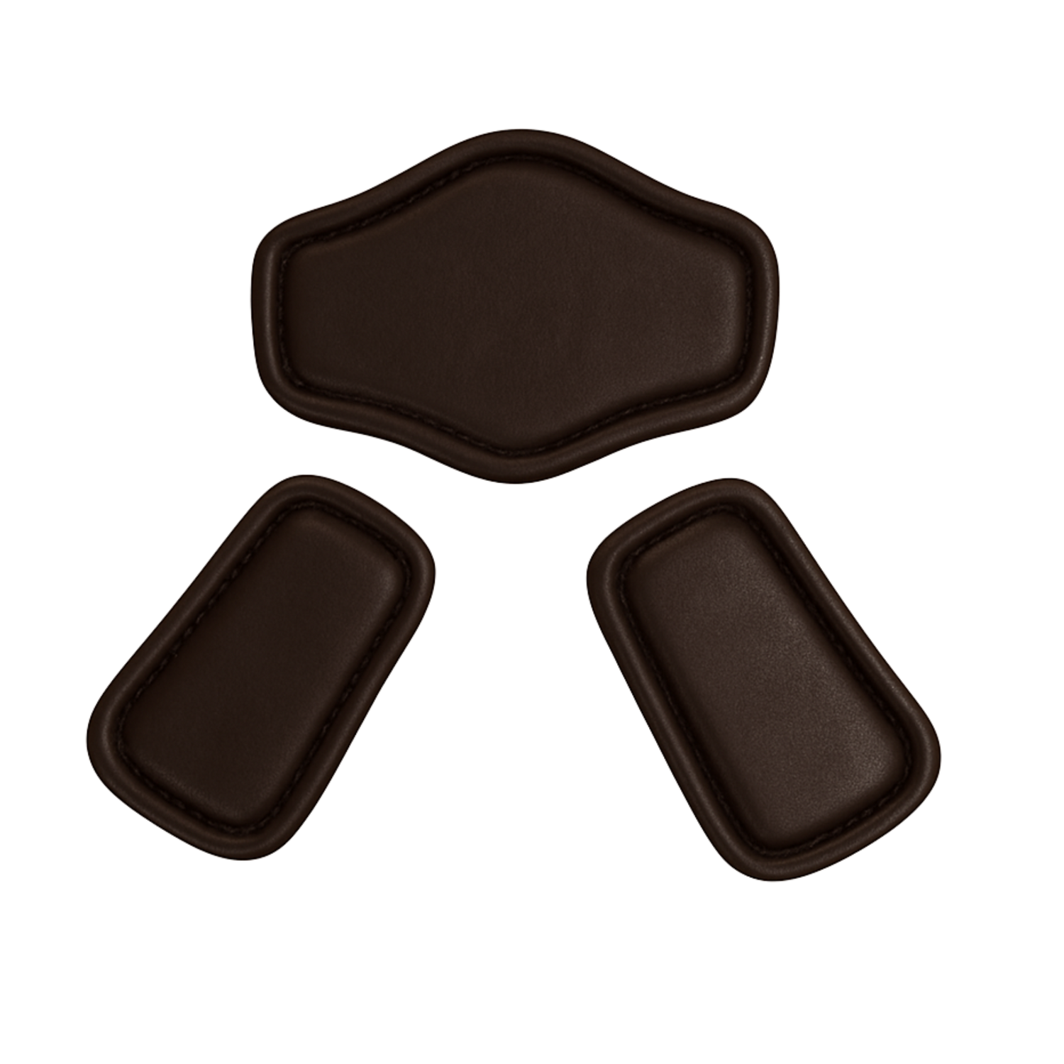 Replacement brown leather pads on correct connect short girth.