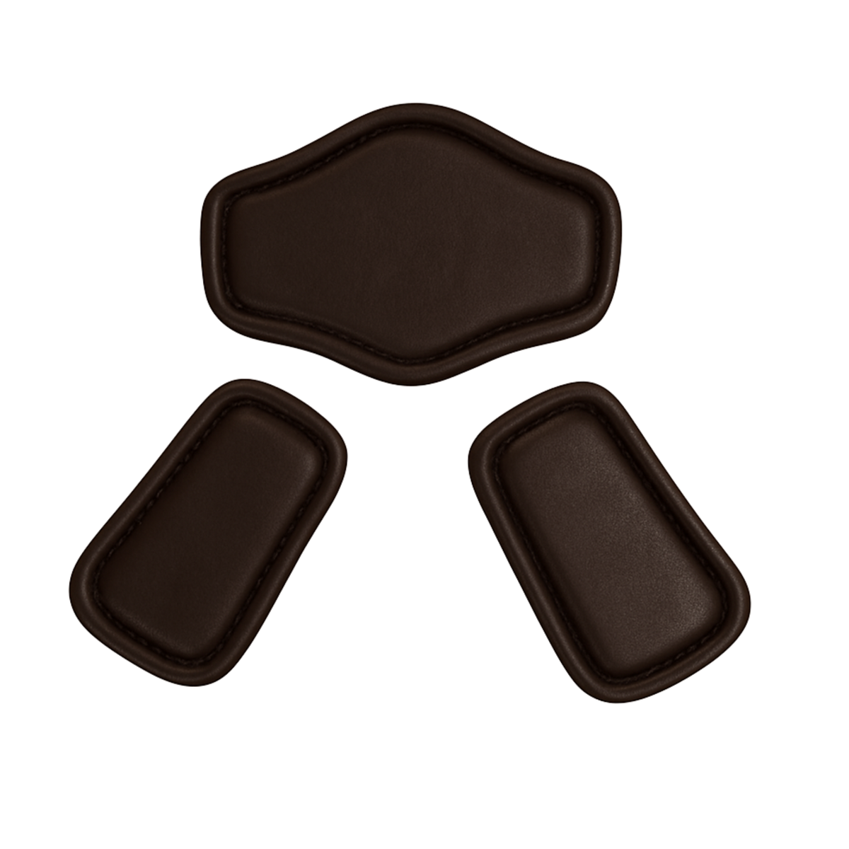 Replacement brown leather pads on correct connect short girth.