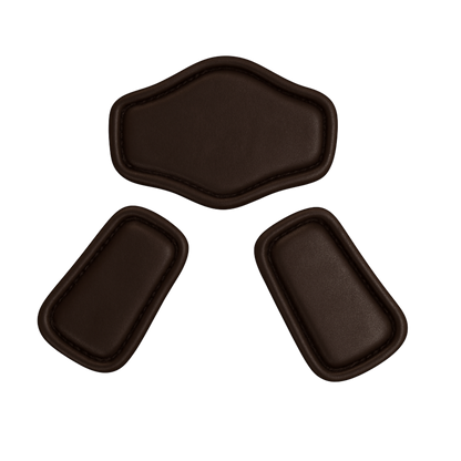 Replacement brown leather pads on correct connect short girth.